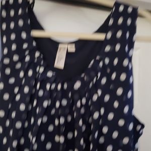 Navy blue and white dress